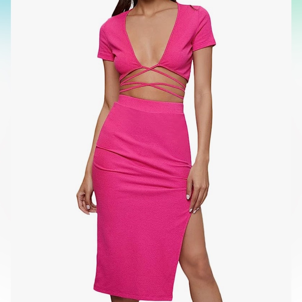Pink Two Piece Set